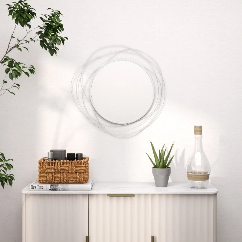 Silver Geo Mirror