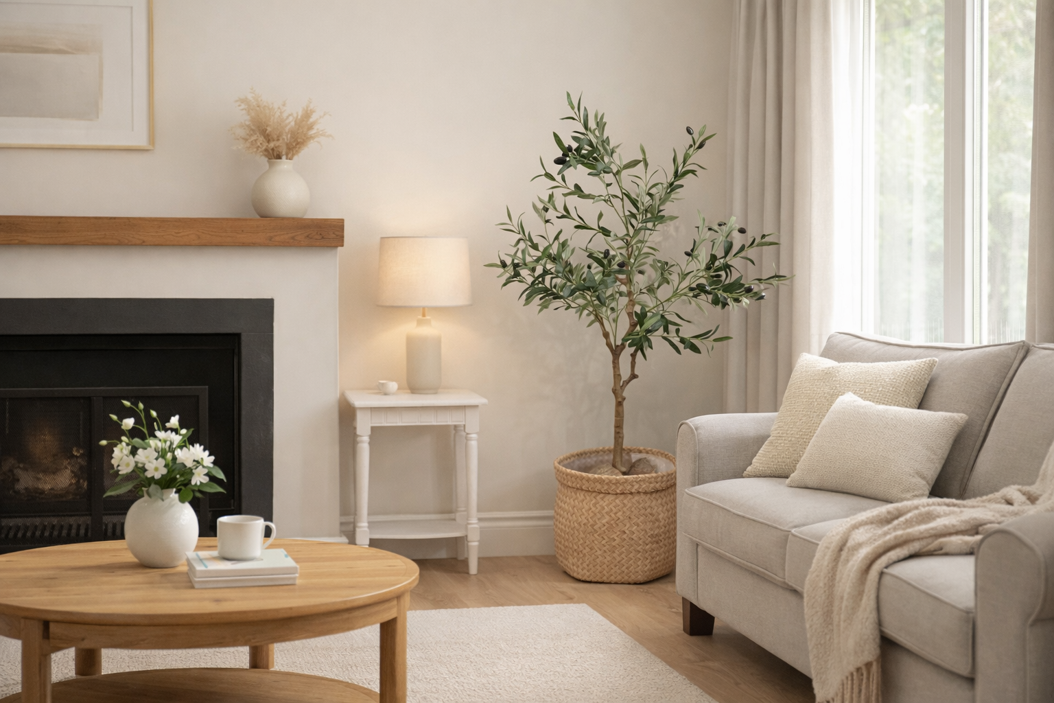 Realistic faux olive tree 120cm