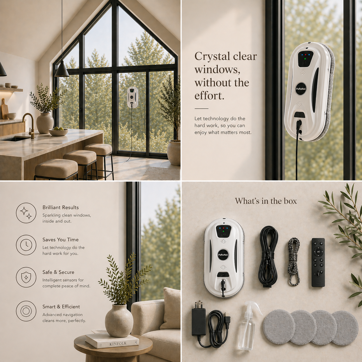 Cove & Corner Robot Window Glass Cleaner