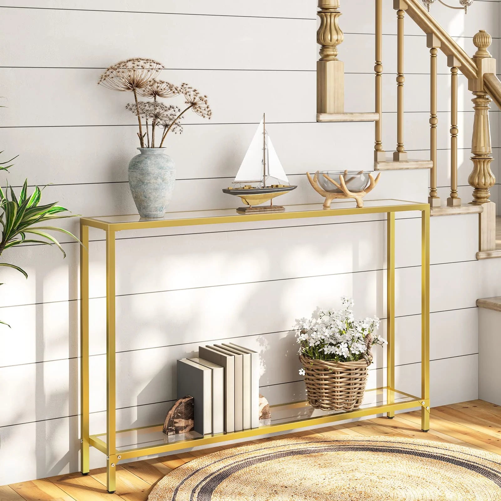 Gold Console Table