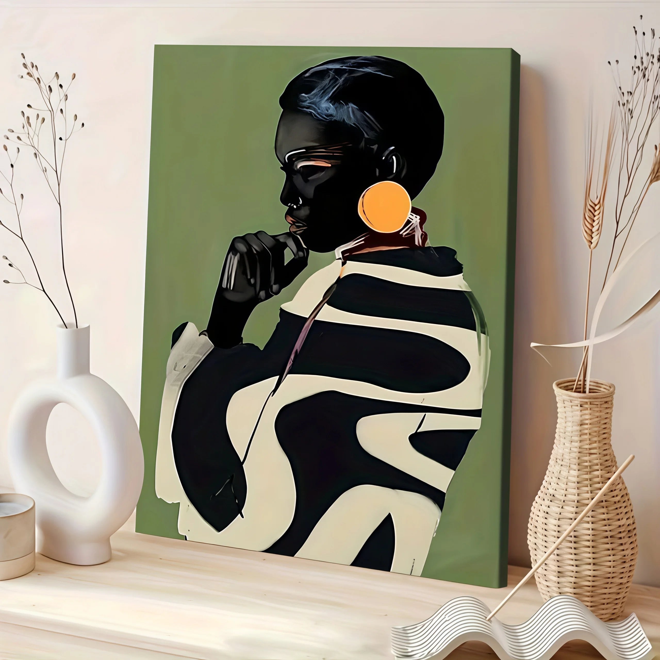 Thinking Lady Canvas