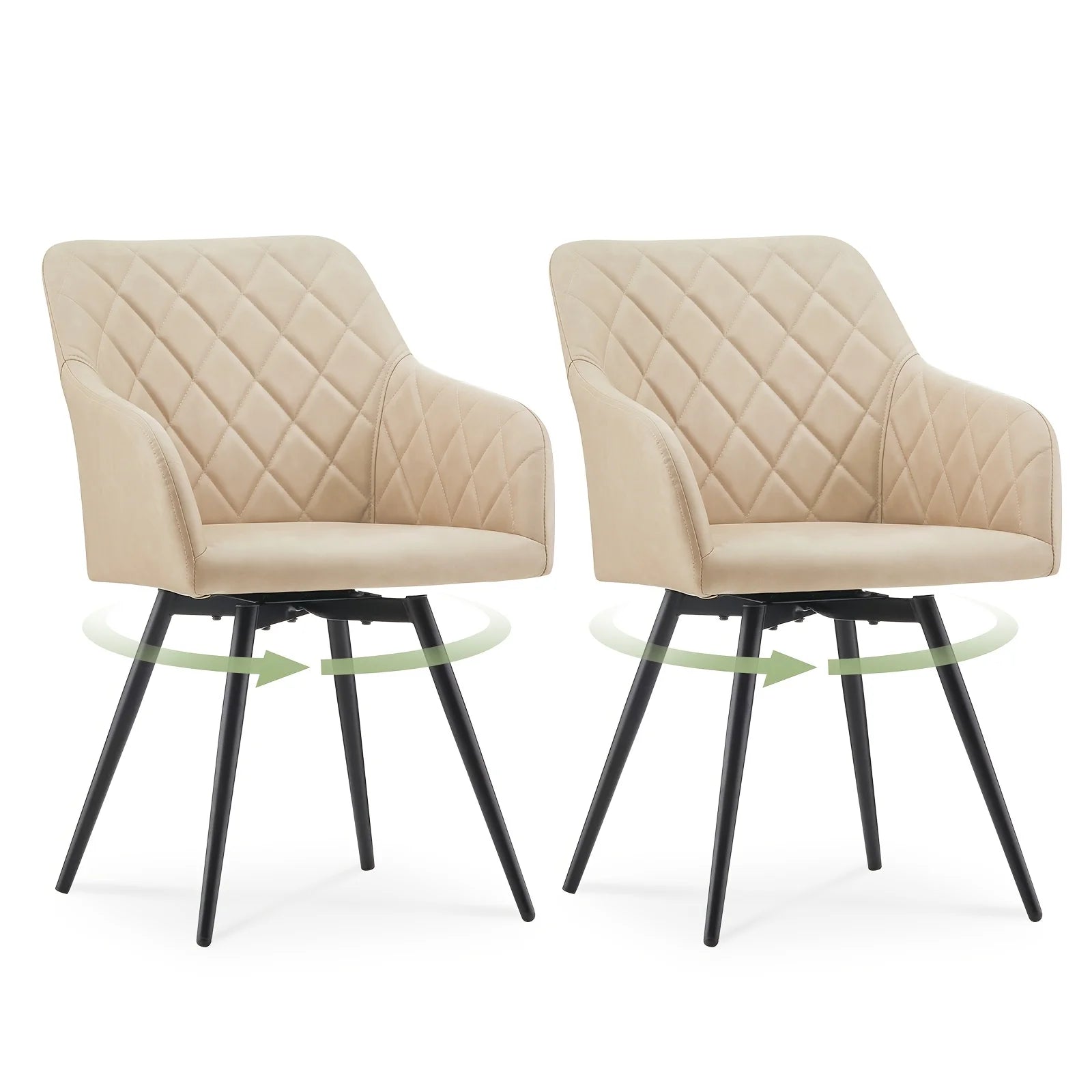 Quilted Swivel Dining Chairs