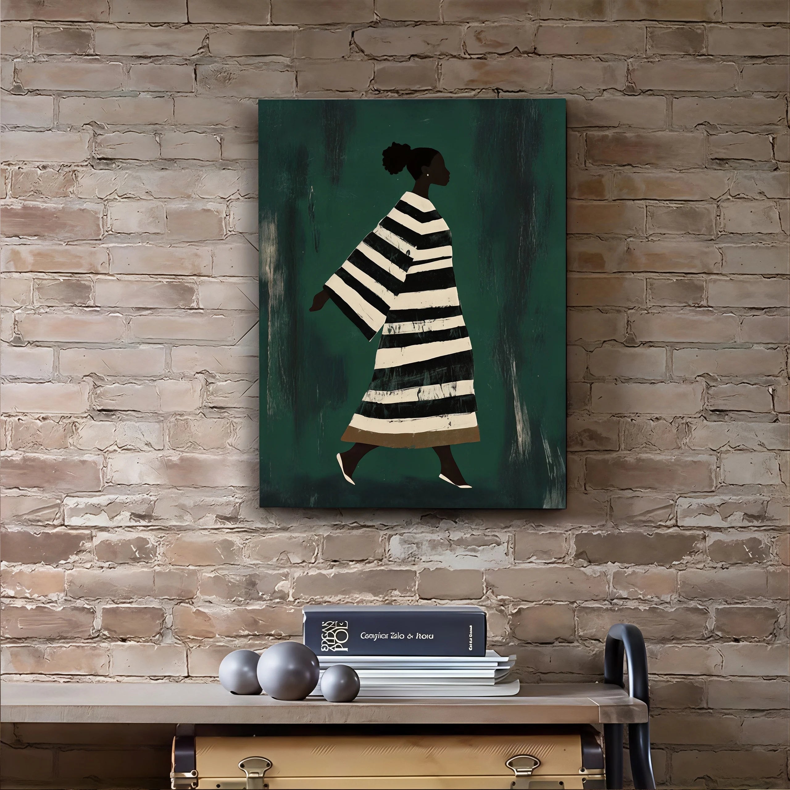 Wooden Framed Canvas Black & White