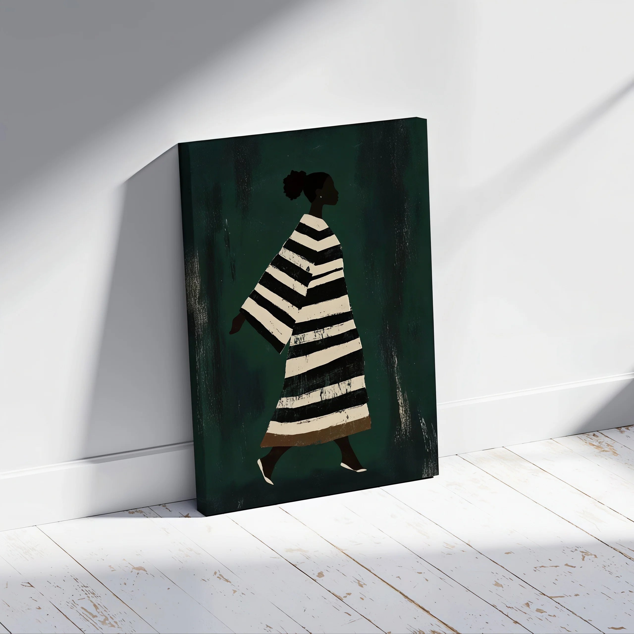 Wooden Framed Canvas Black & White