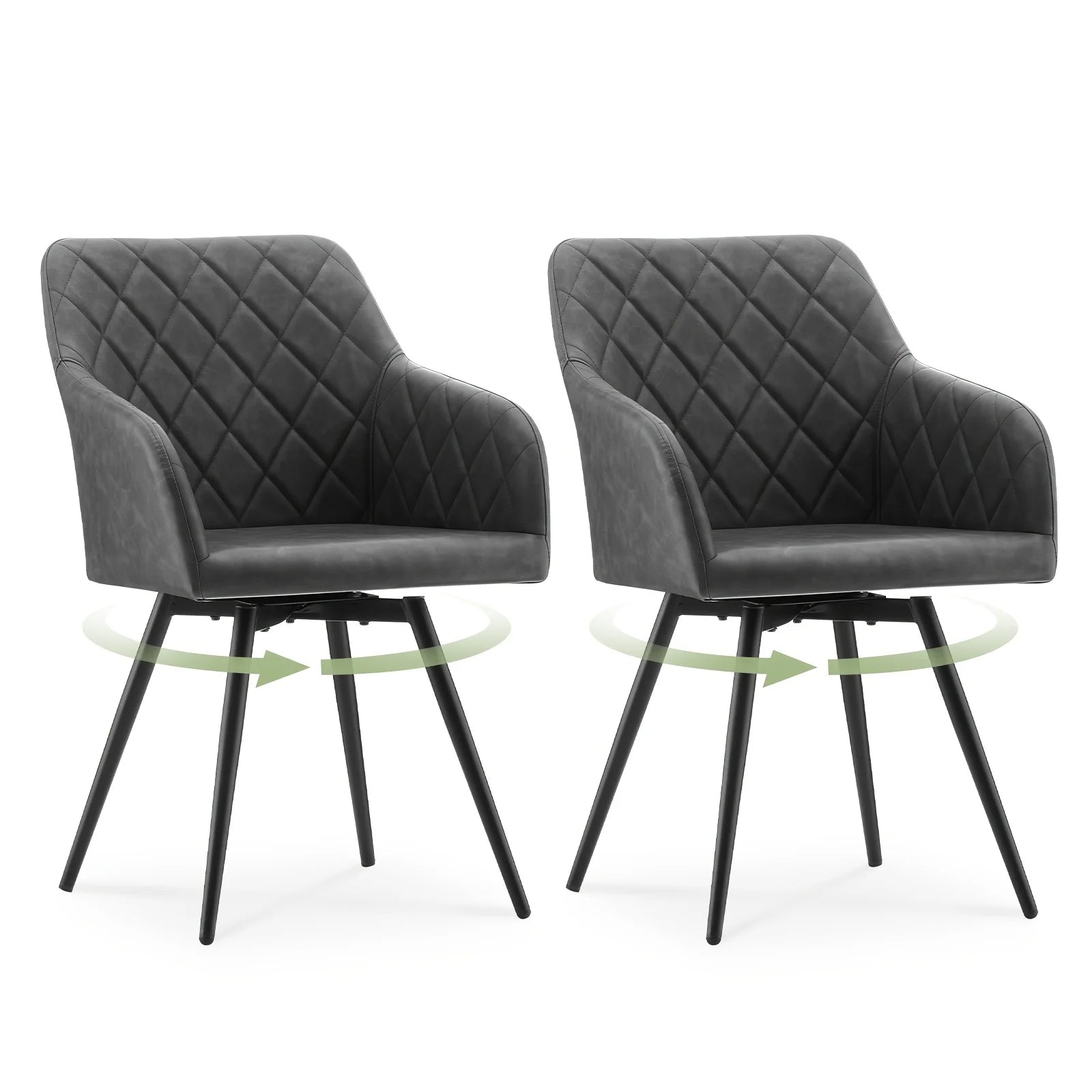 Quilted Swivel Dining Chairs