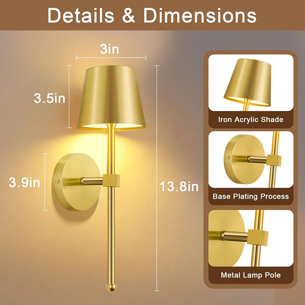 Pair OF Gold Wall Sconces