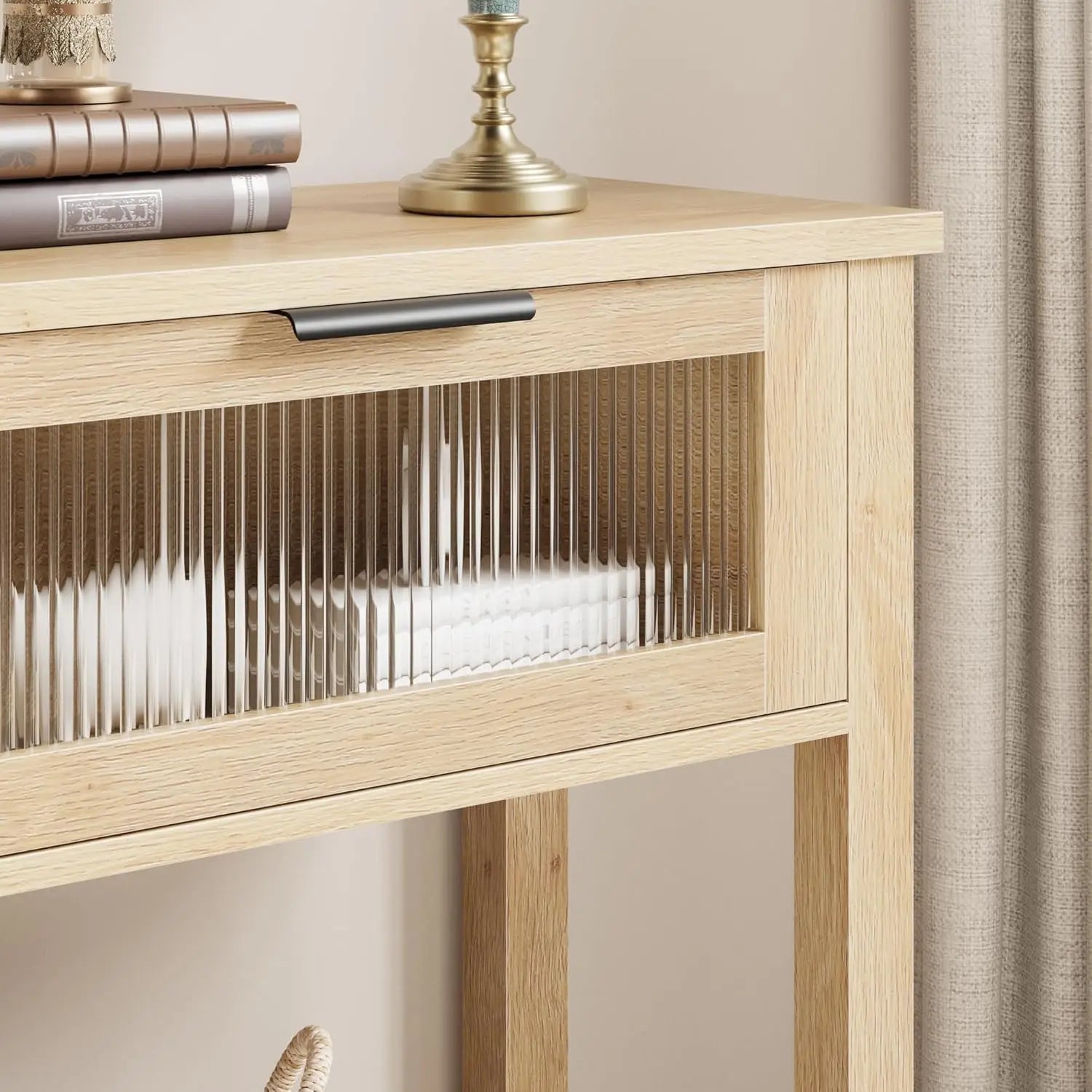 Reeded Console Table