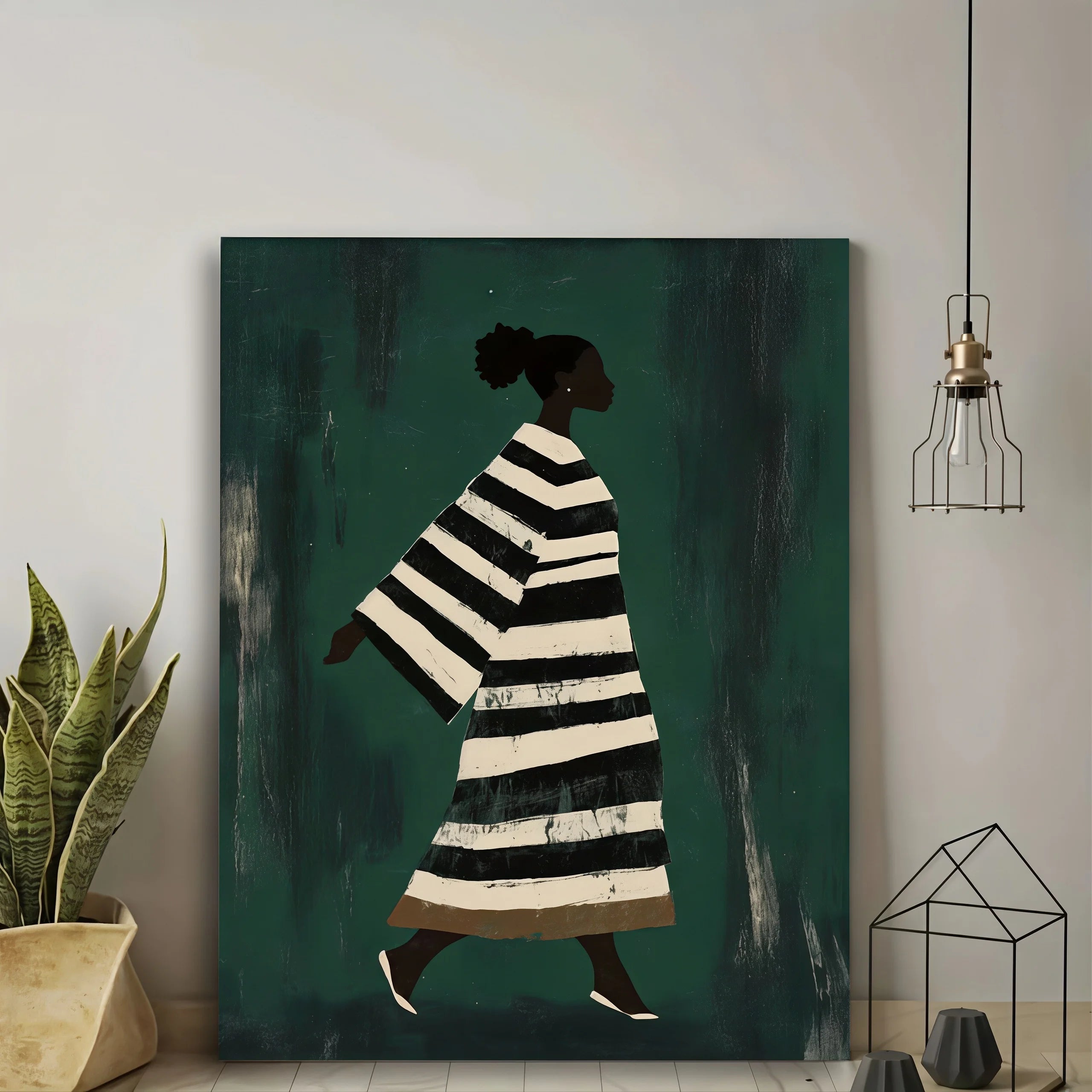 Wooden Framed Canvas Black & White