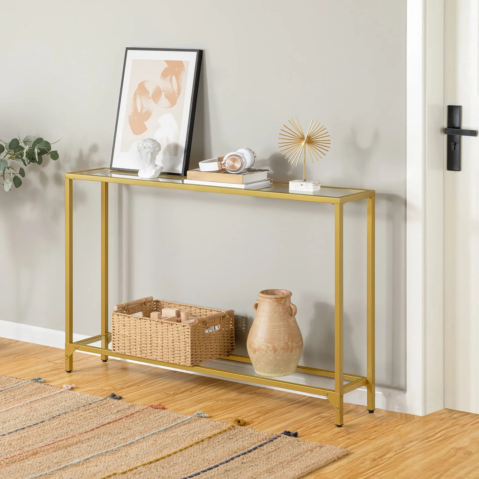 Gold Console Table