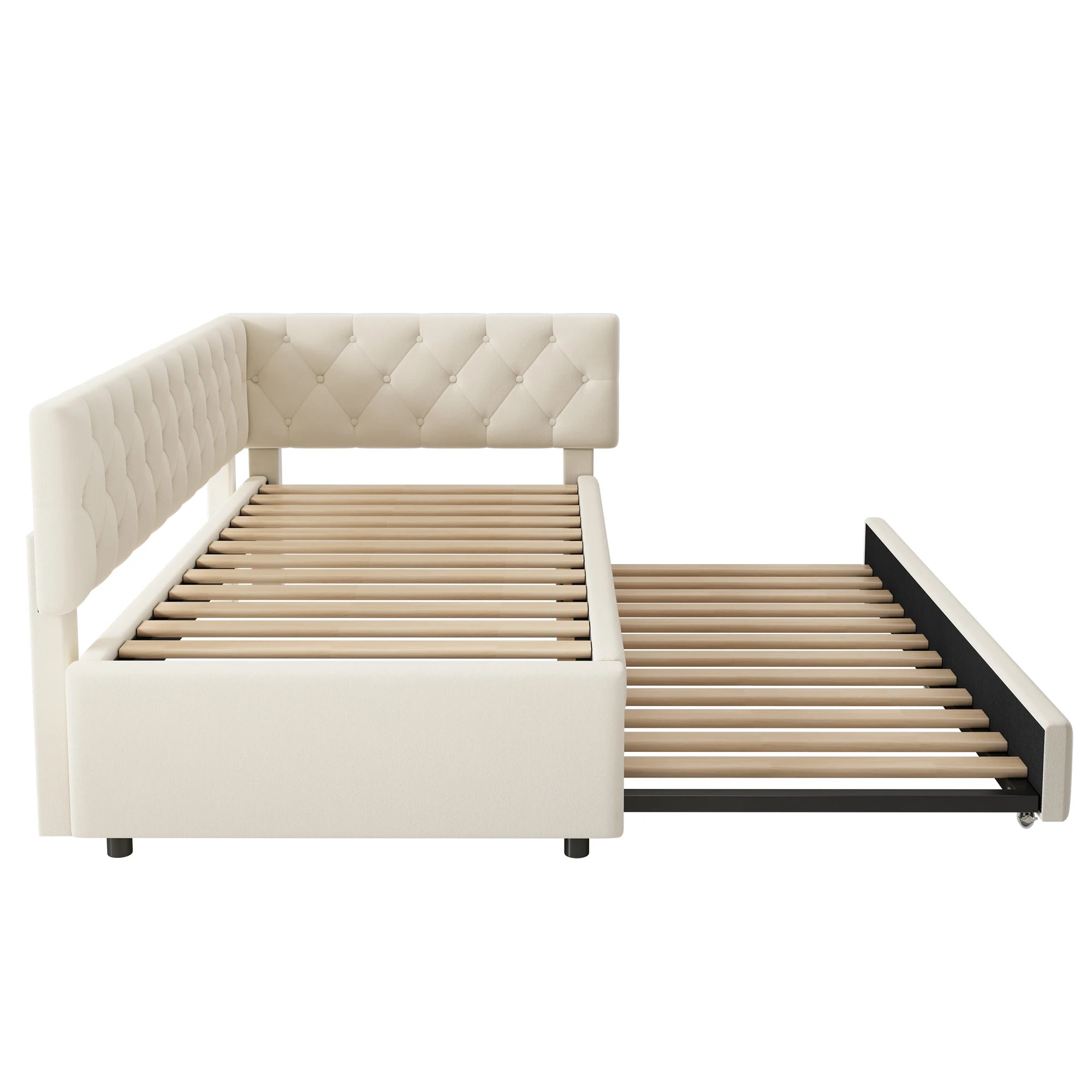 Upholstered Pull-Out Ottoman Daybed