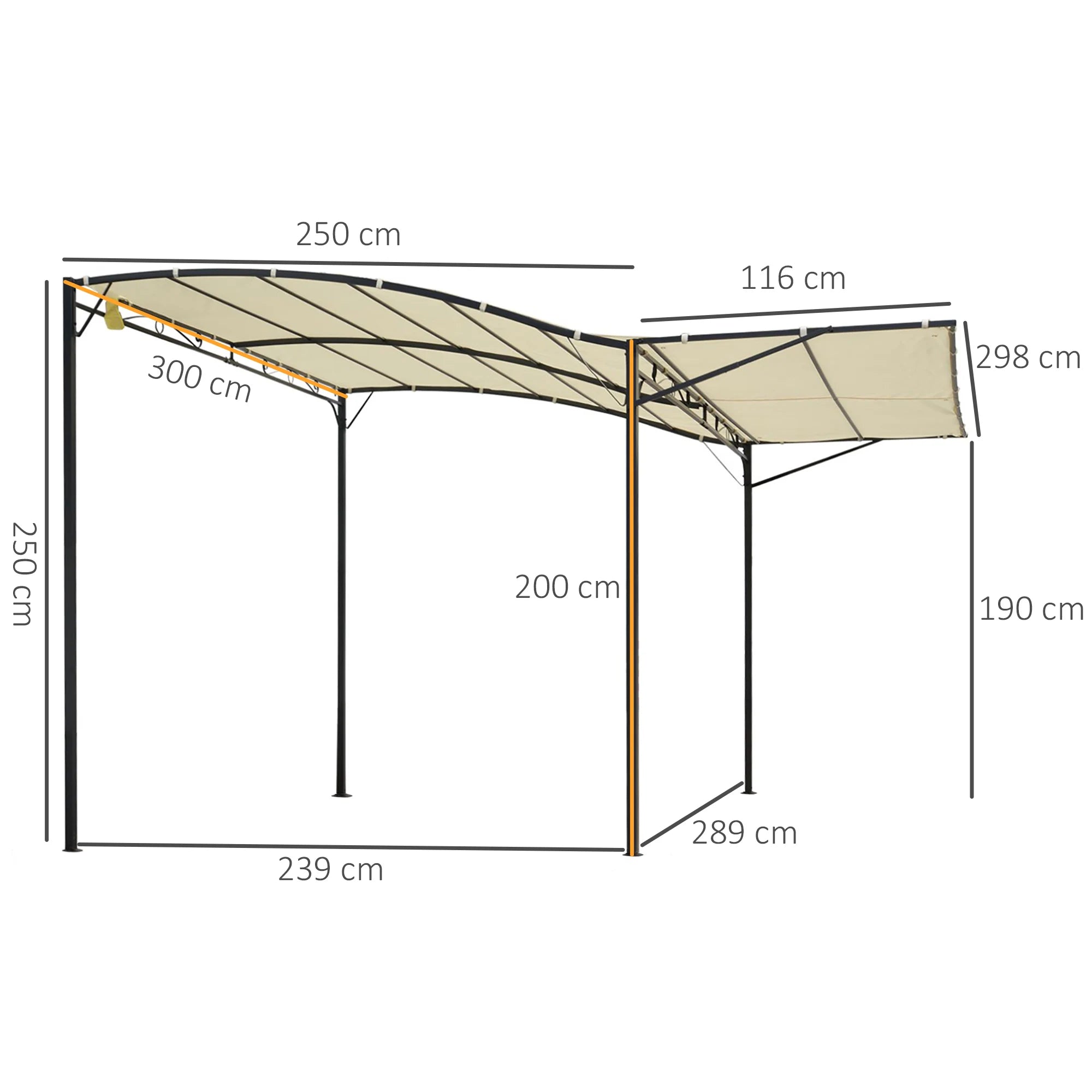 3 x 2.5m Patio Gazebo