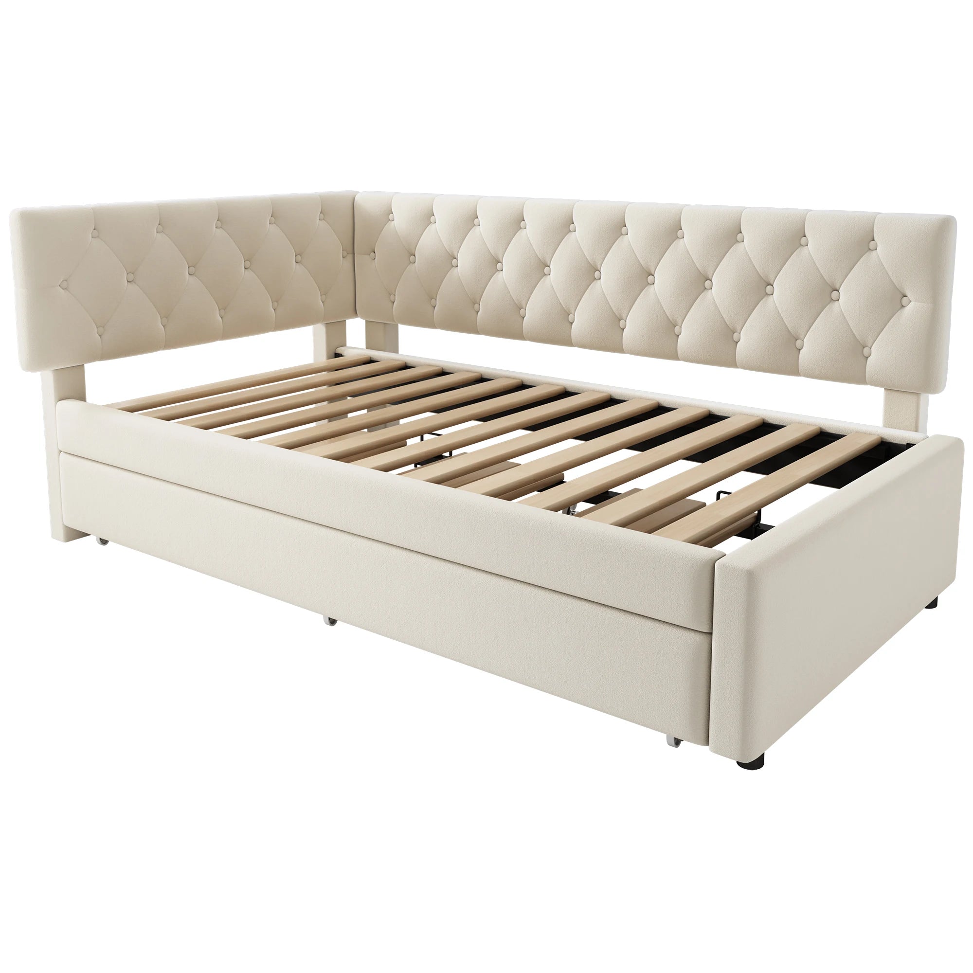 Upholstered Pull-Out Ottoman Daybed