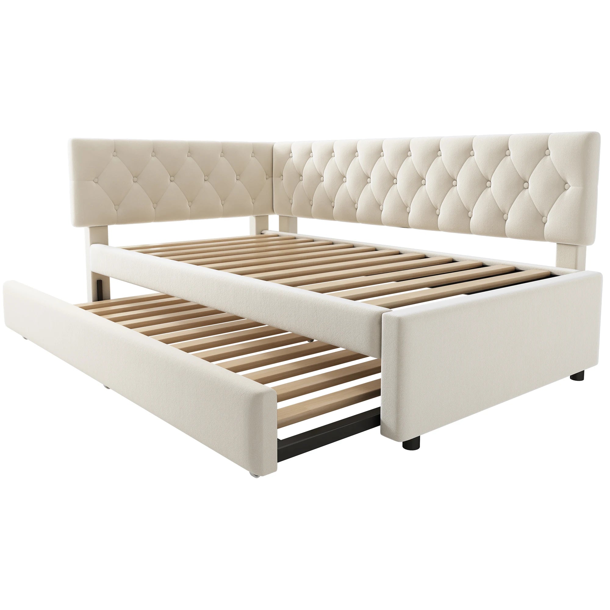 Upholstered Pull-Out Ottoman Daybed