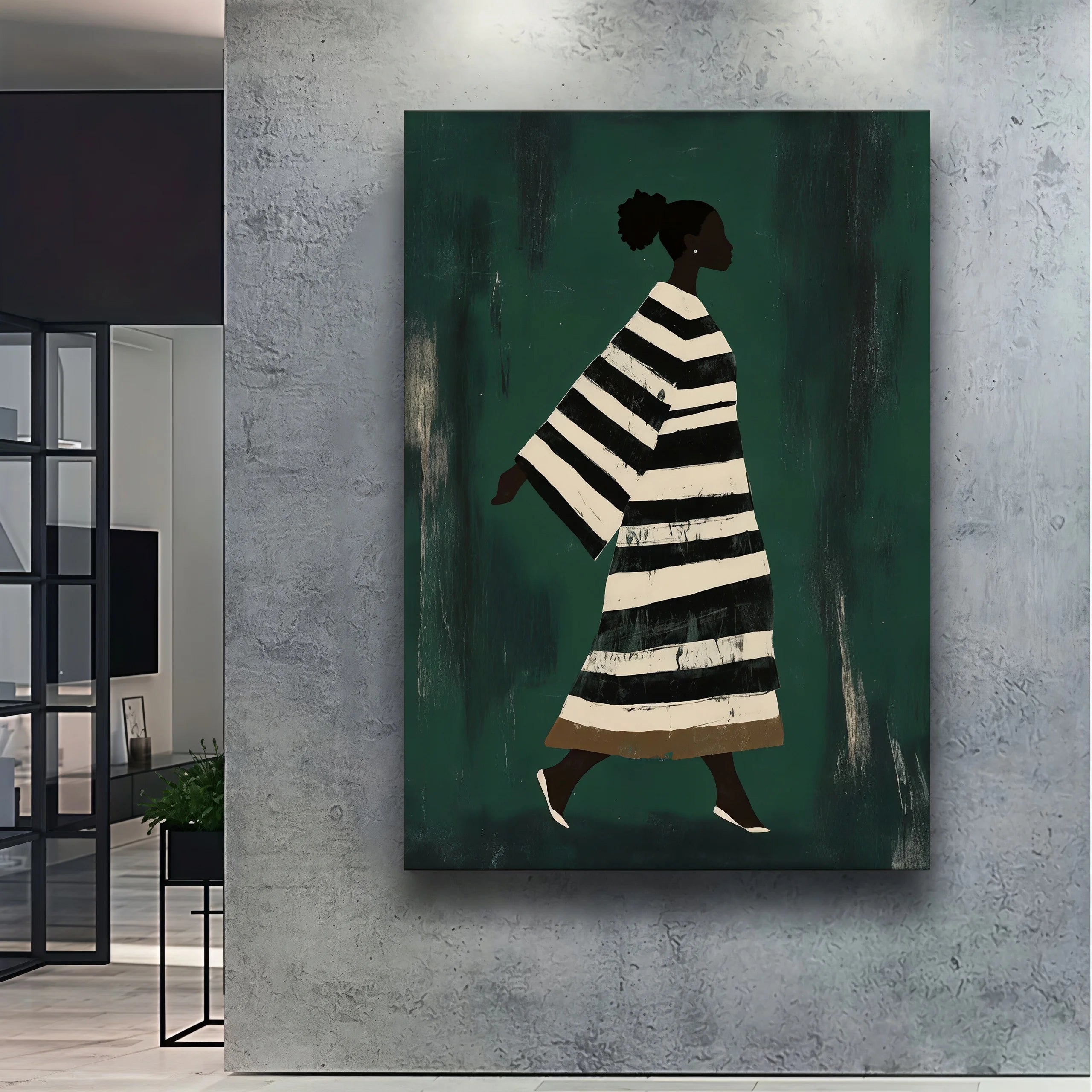 Wooden Framed Canvas Black & White
