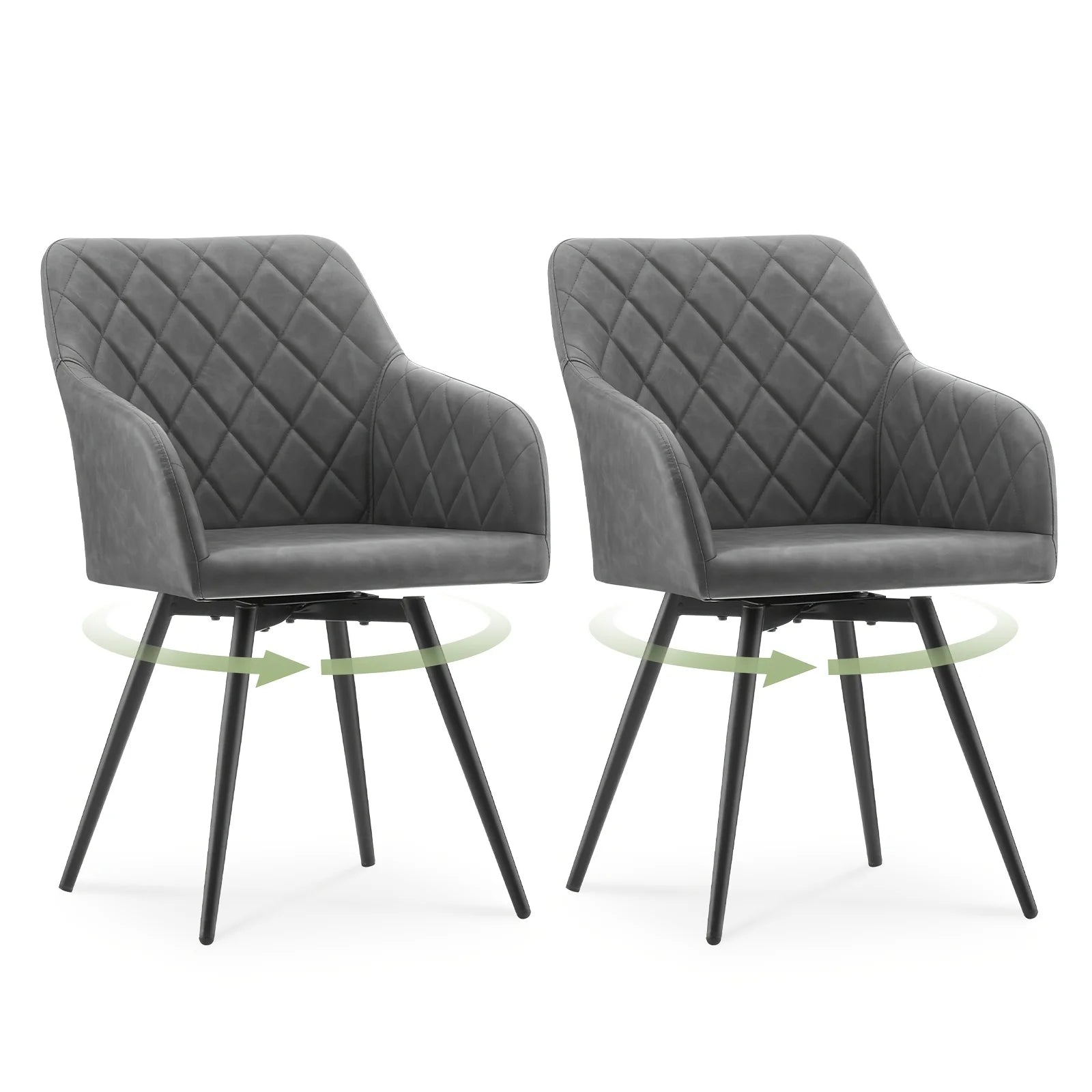 Quilted Swivel Dining Chairs