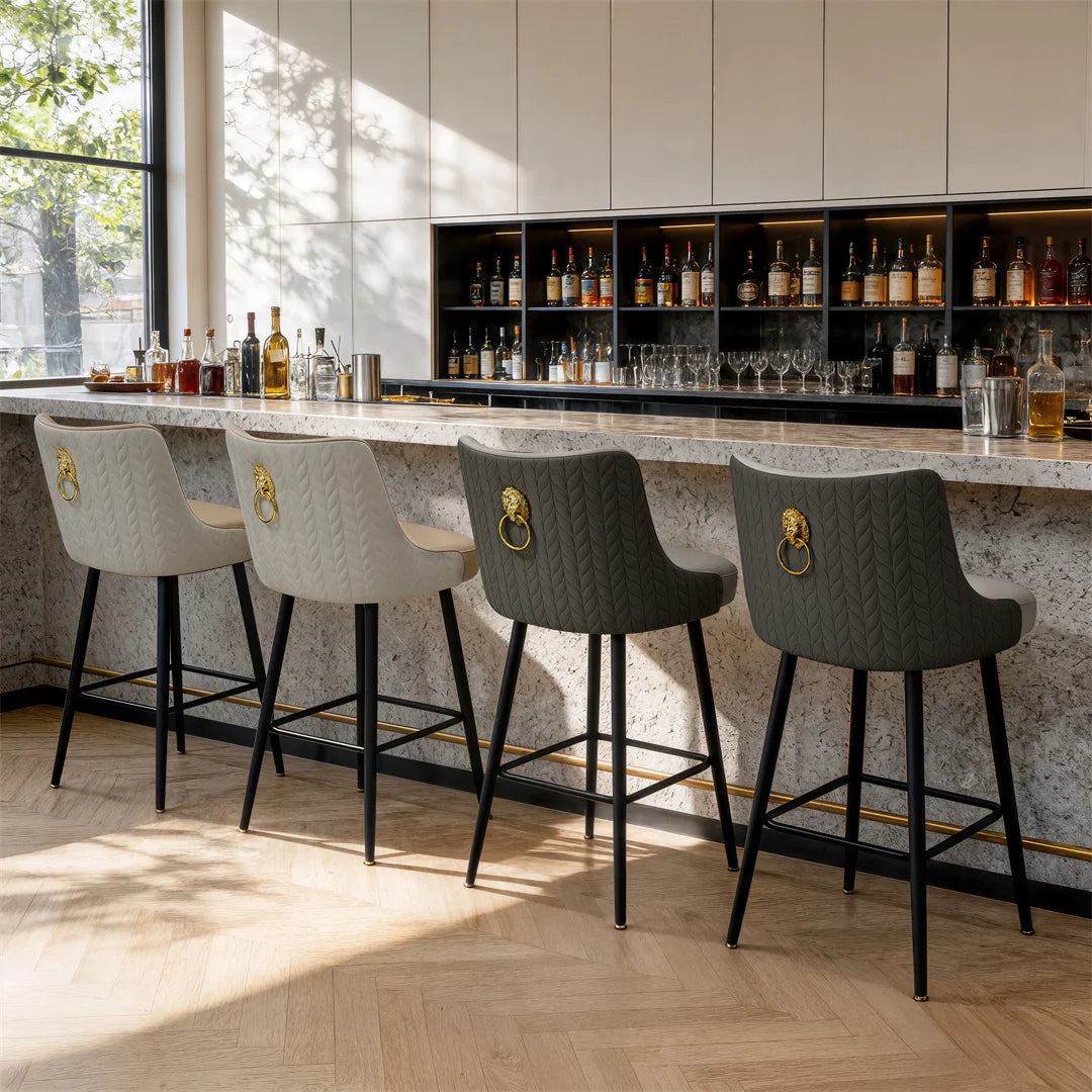 Swivel Lion Head Bar Stool