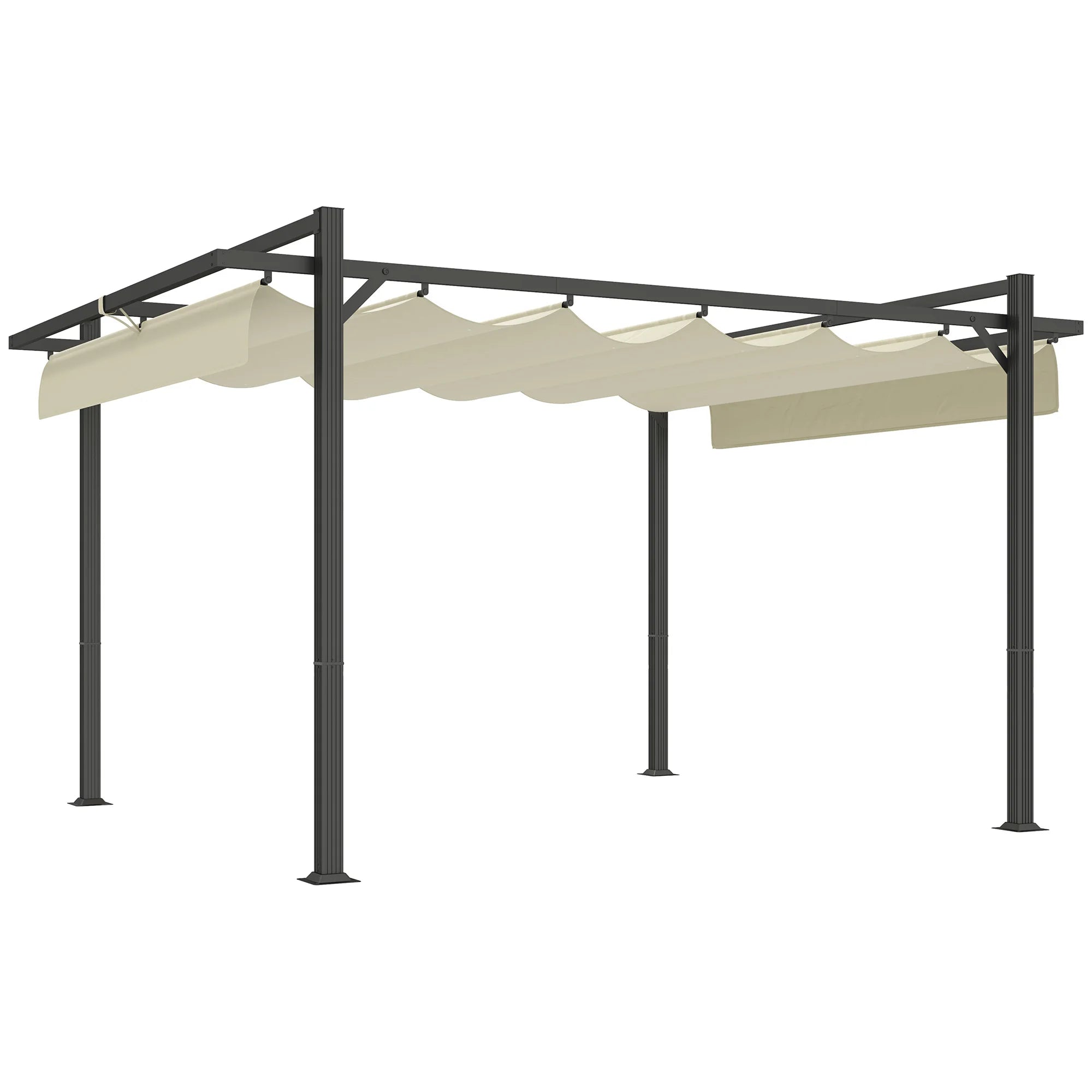 3 x 4m Pergola With Retractable Roof Canopy