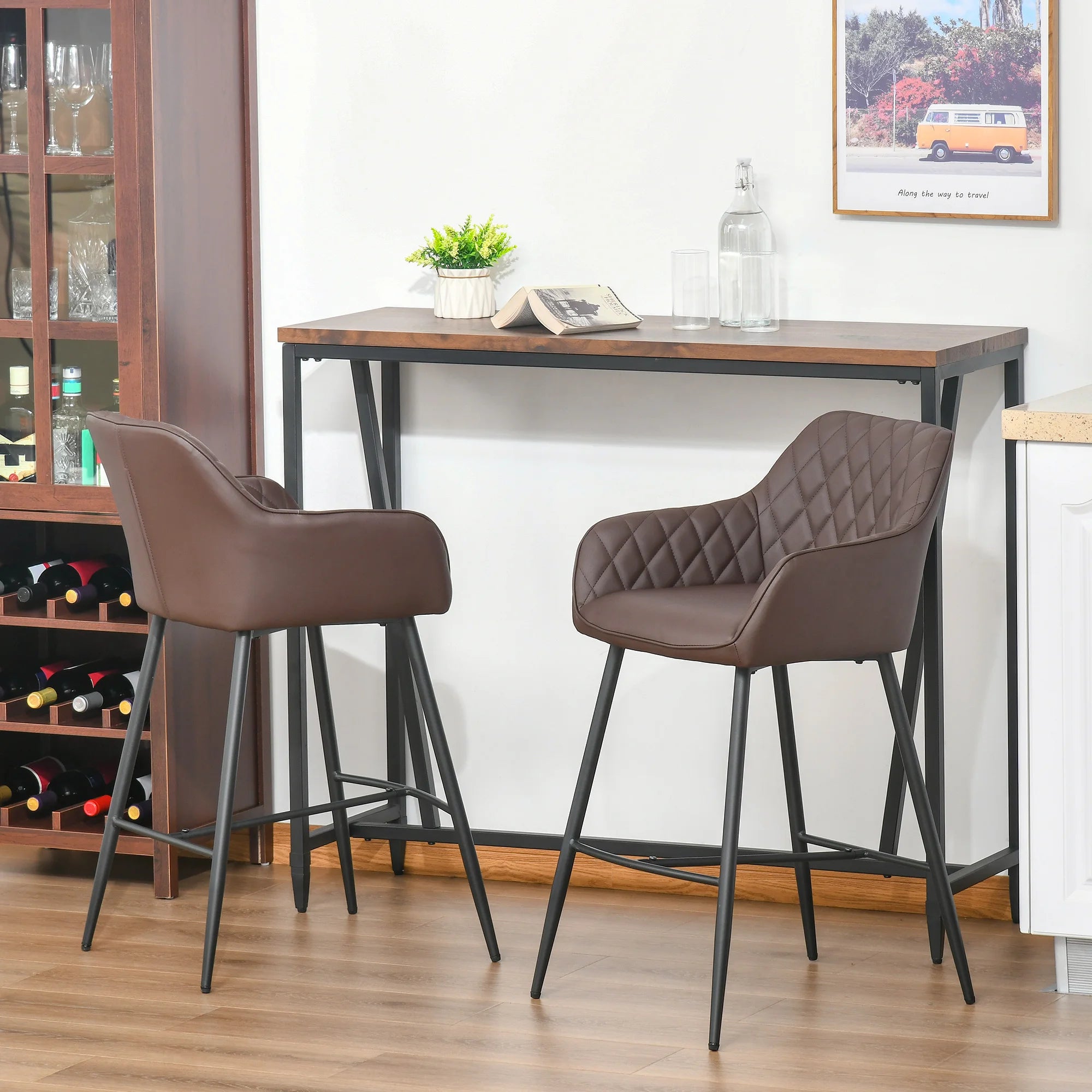 Set of Quilted Bar stools