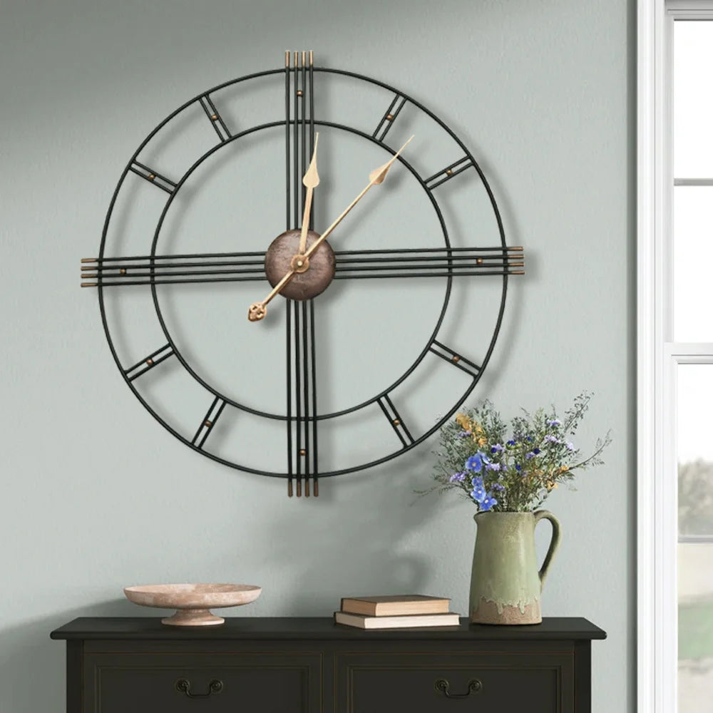 Onyx Metal Wall Clock