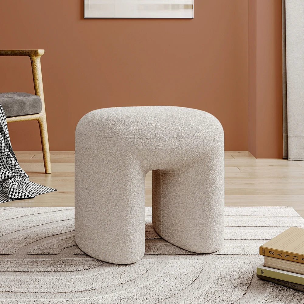 Modern decorative Boucle stool