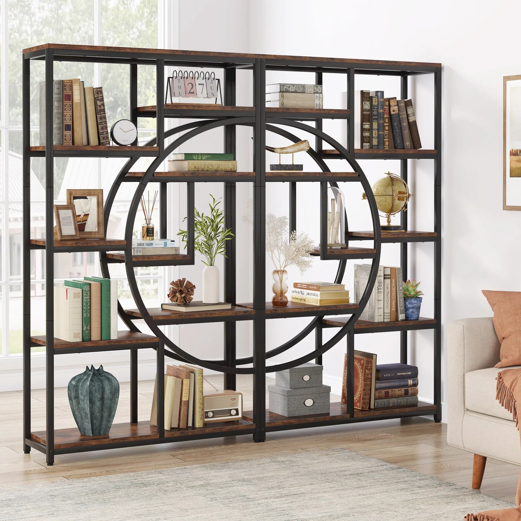 Freestanding Tall Bookshelve & Organiser