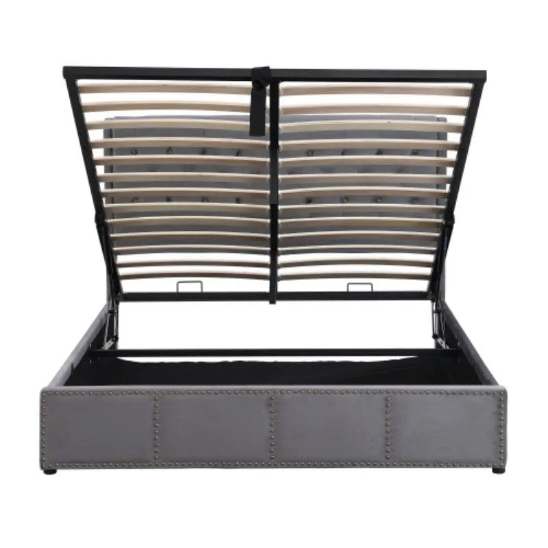 The Corner Studded King Storage Bed