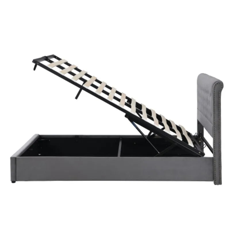 The Corner Studded King Storage Bed