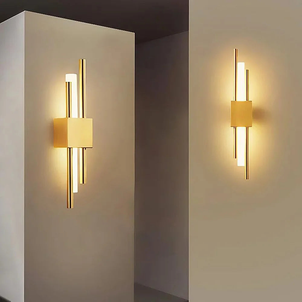 Double Gold Wall Light