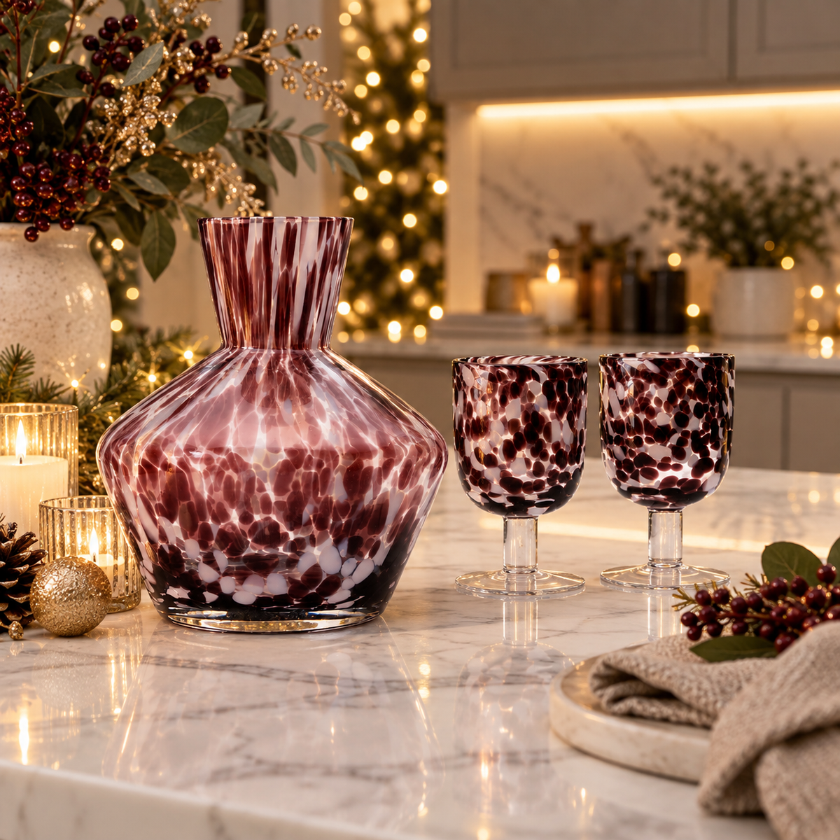 Decanter & wine glasses set