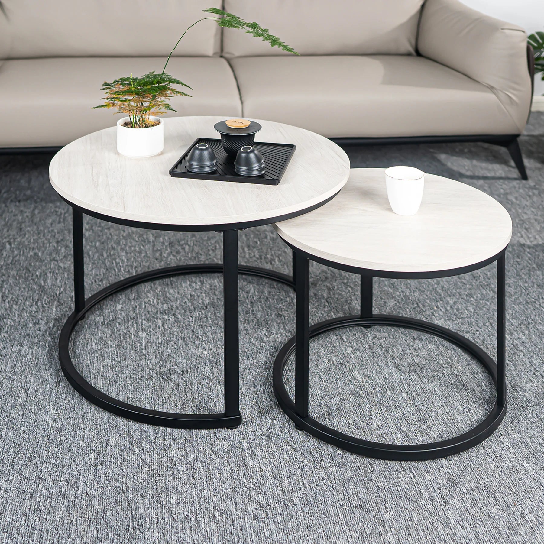 Round Coffee Table Duo
