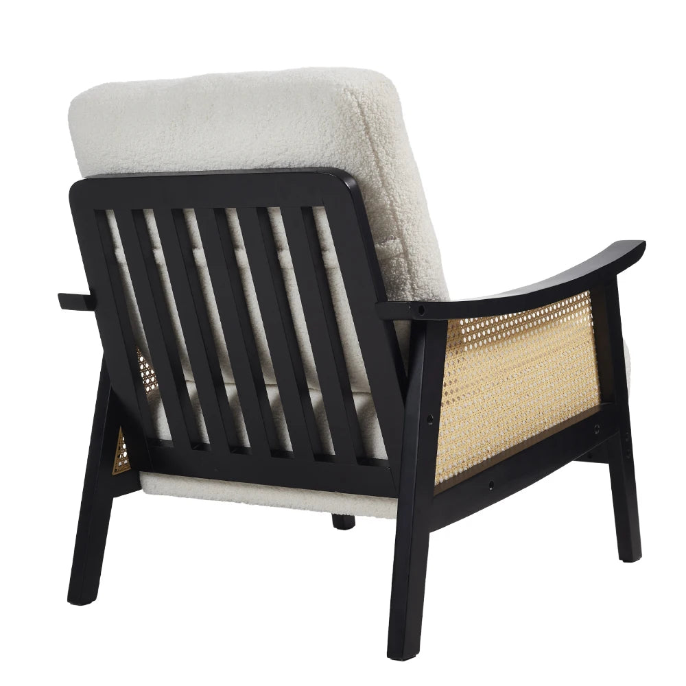 Teddy Plush Rattan Armchair