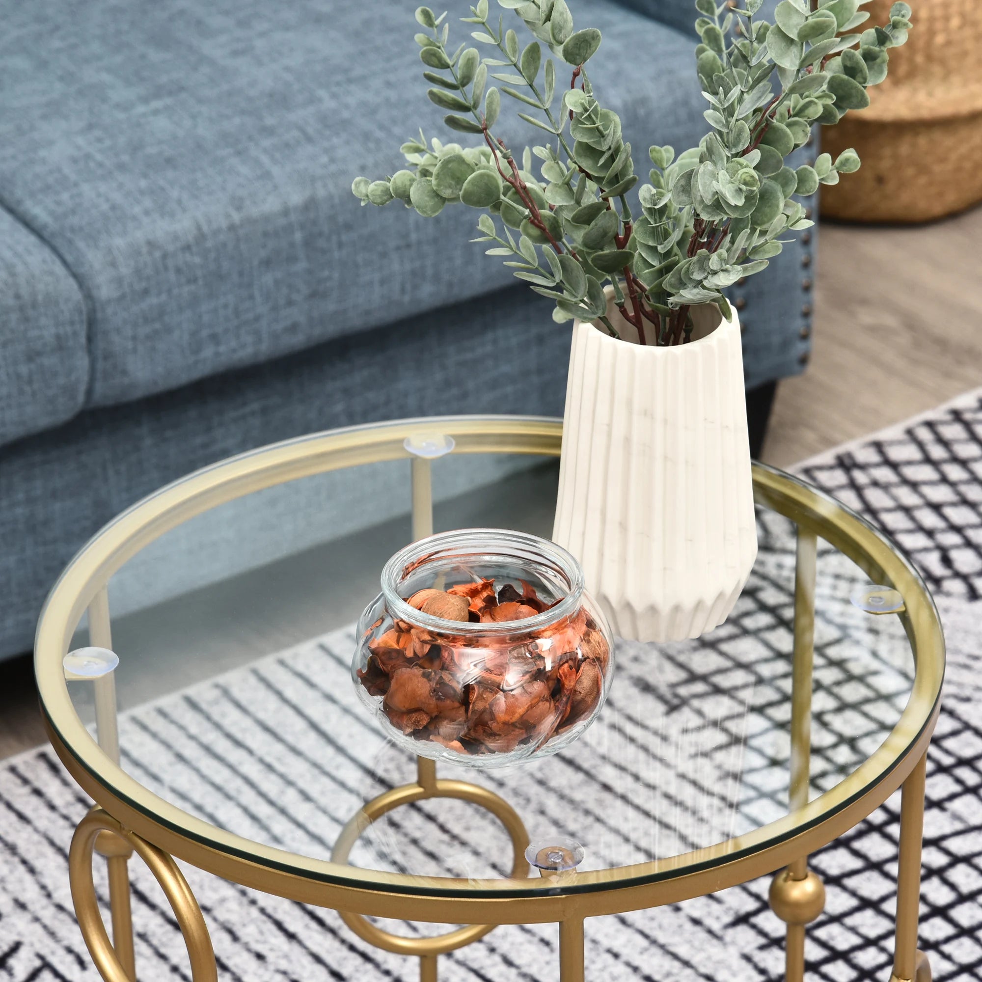 2 Gold Nesting Side Tables