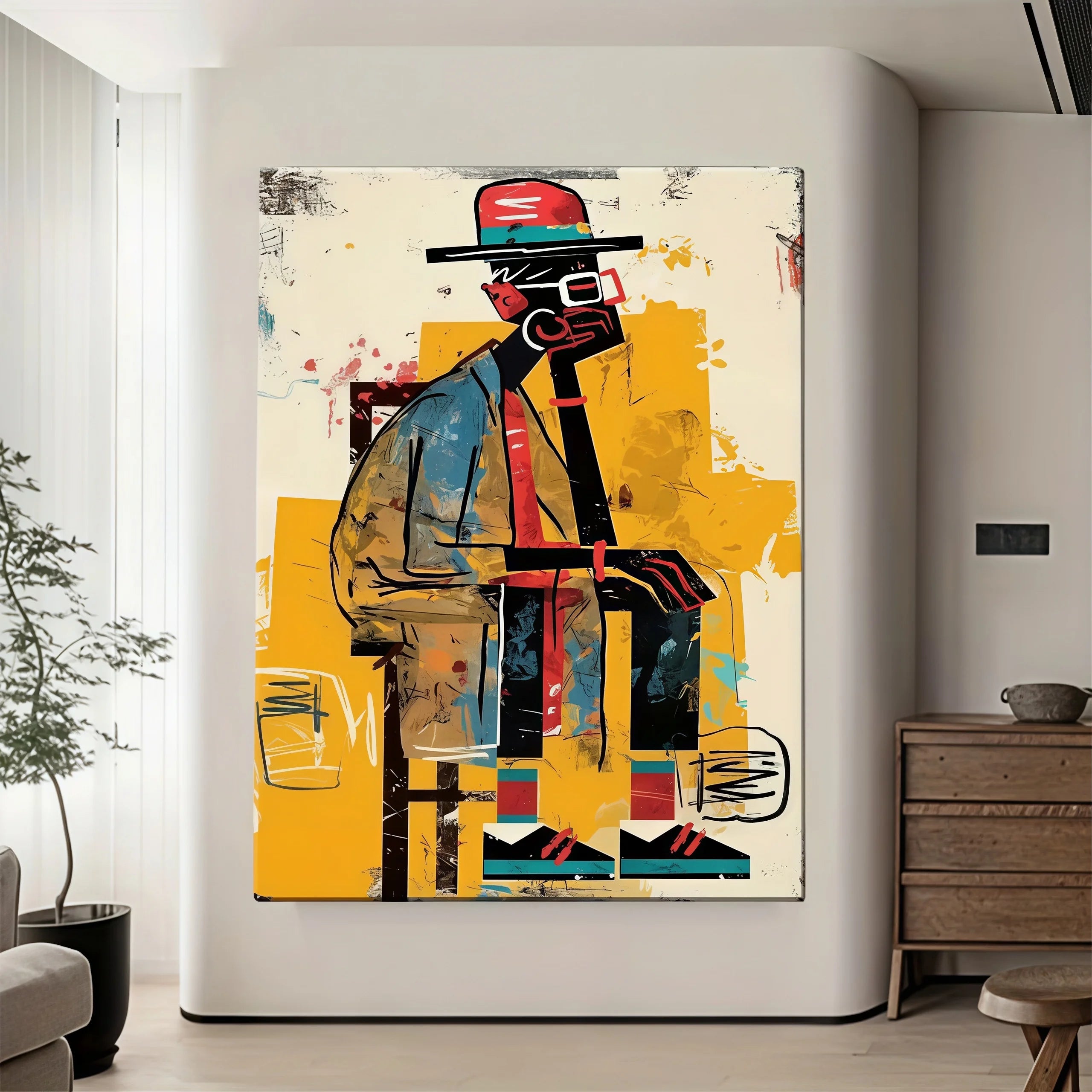 Abstract The Thinking Man Canvas