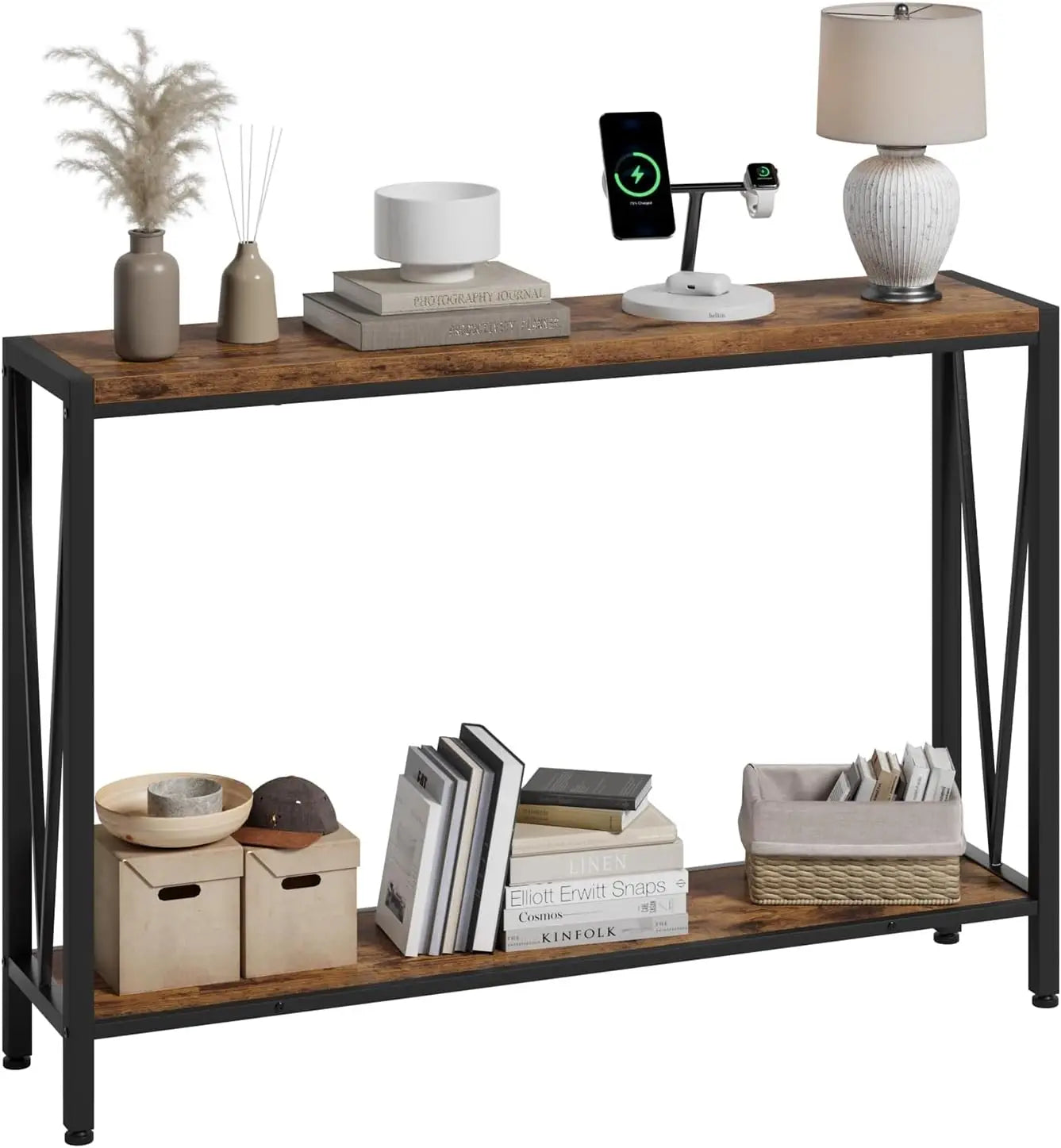 2 Tier Metal Console Table