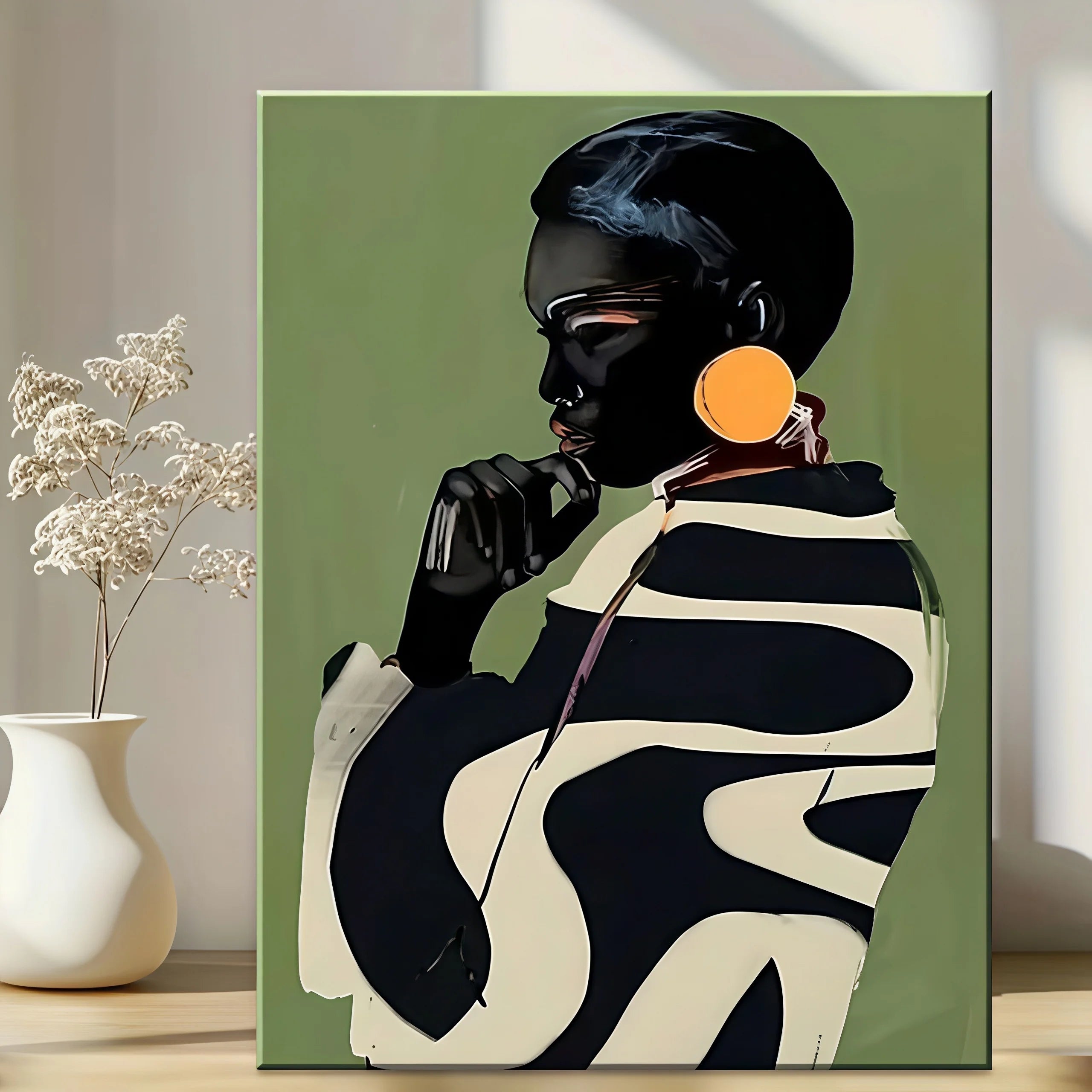 Thinking Lady Canvas