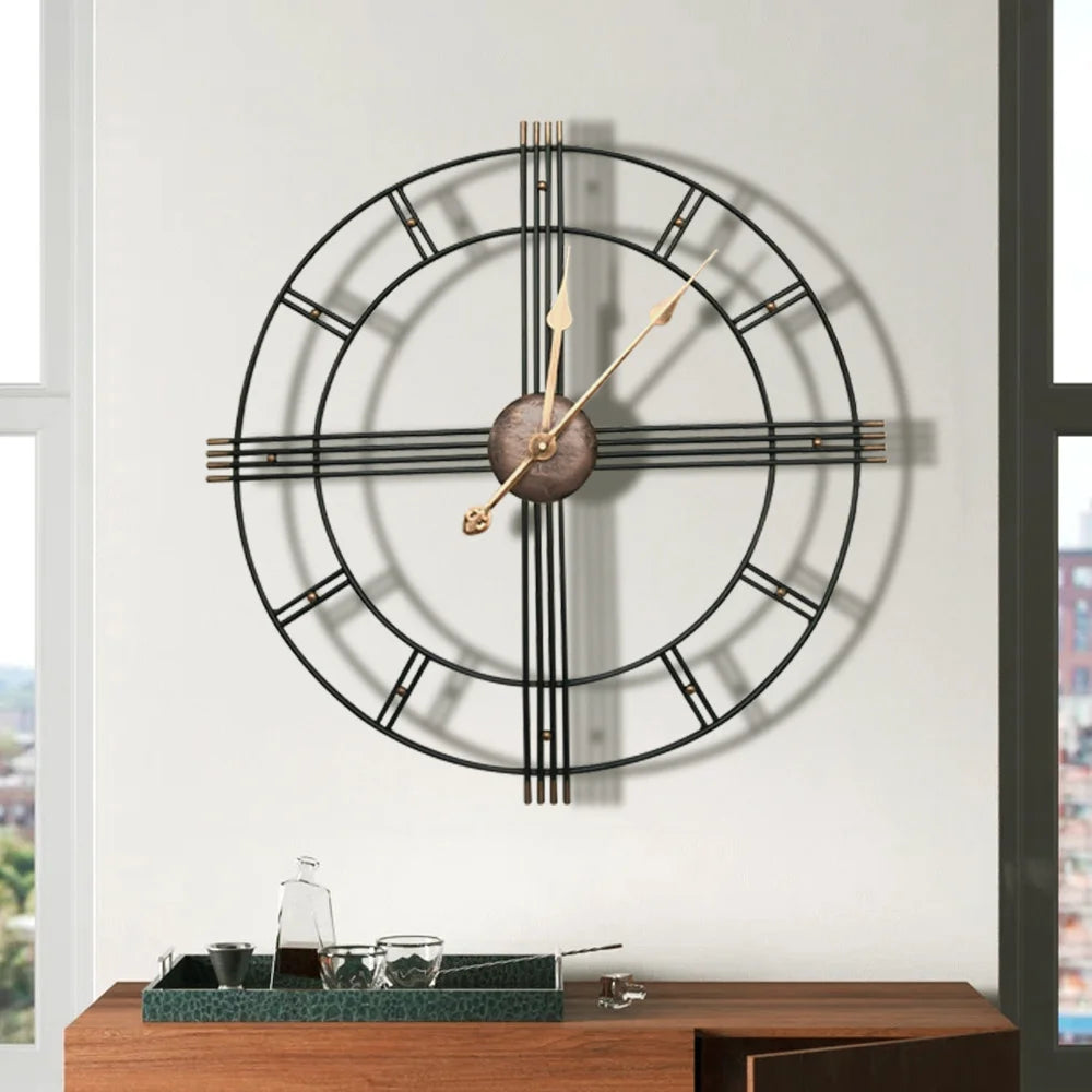 Onyx Metal Wall Clock