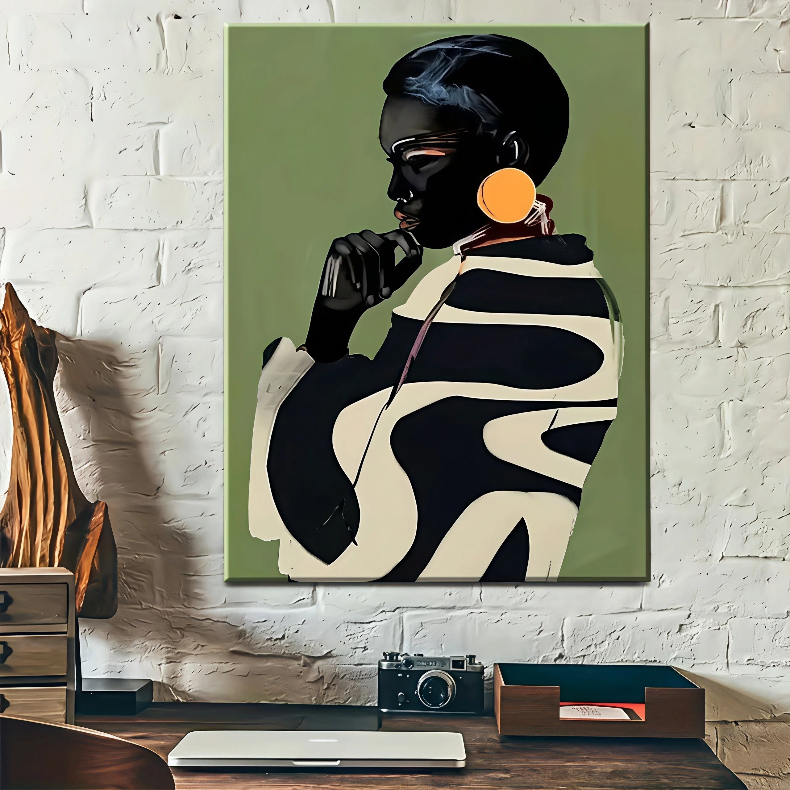 Thinking Lady Canvas