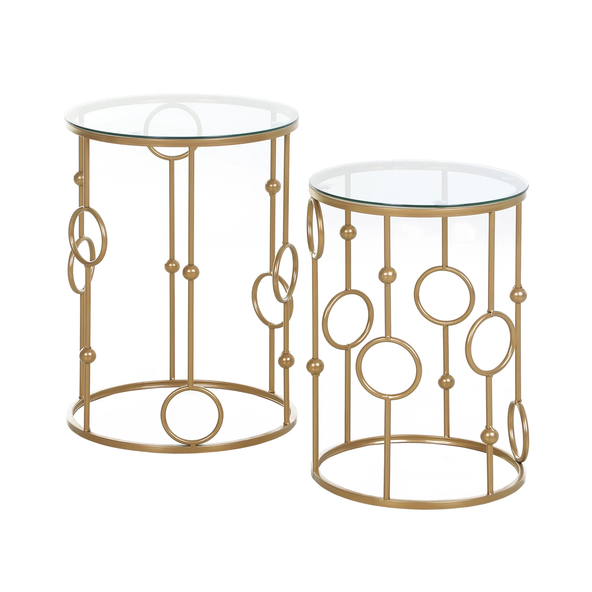 2 Gold Nesting Side Tables