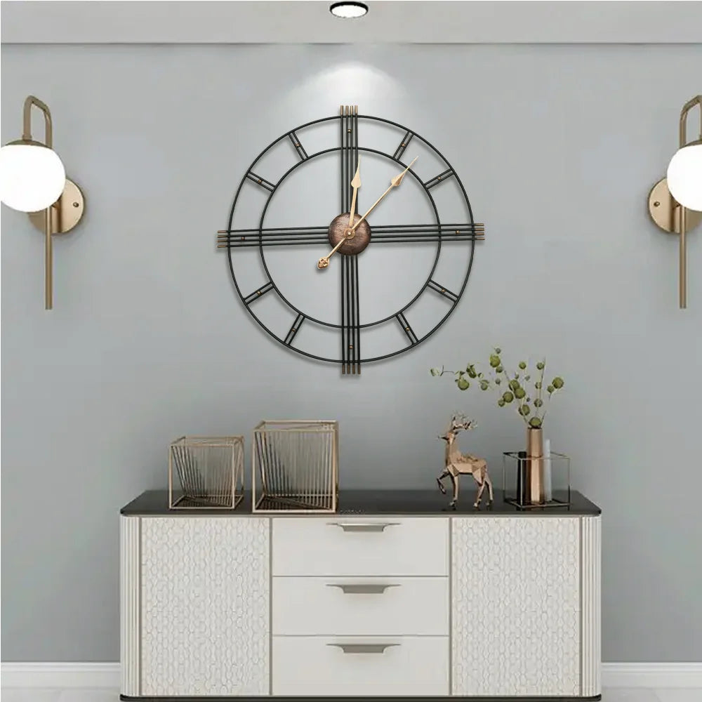 Onyx Metal Wall Clock