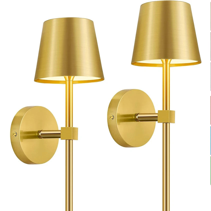 Pair OF Gold Wall Sconces
