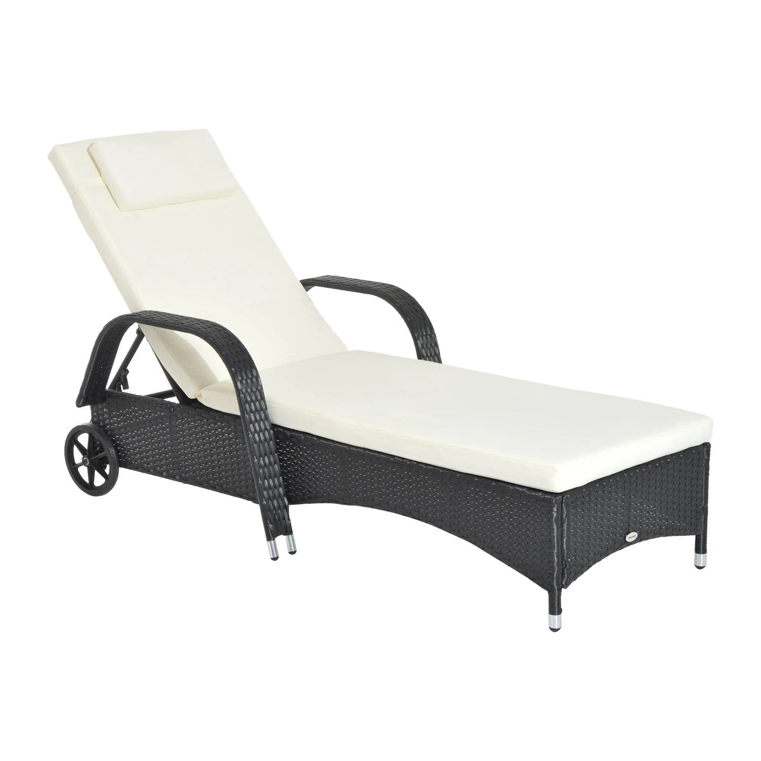 Garden Rattan Furniture Sun Lounger