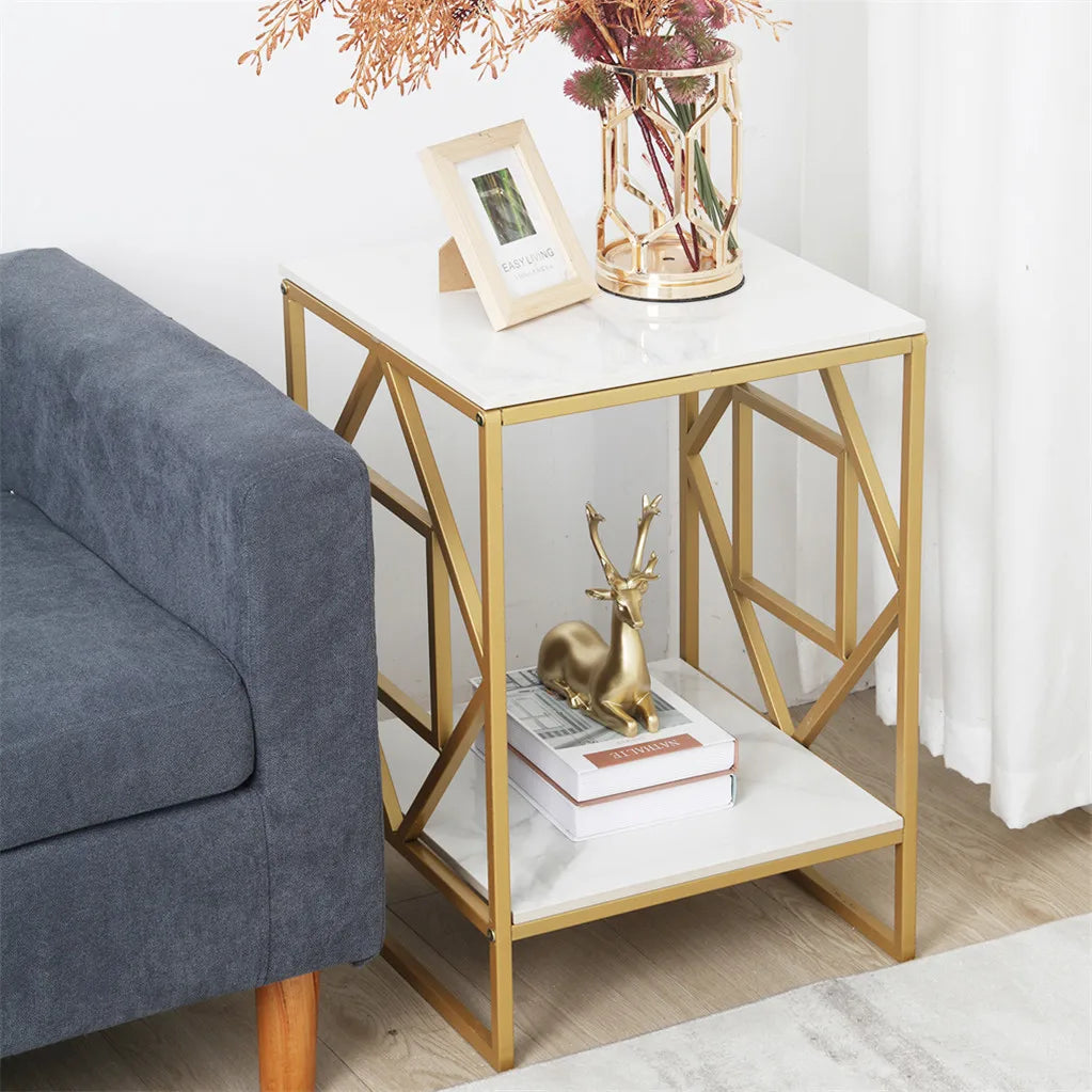 Real Marble End Table