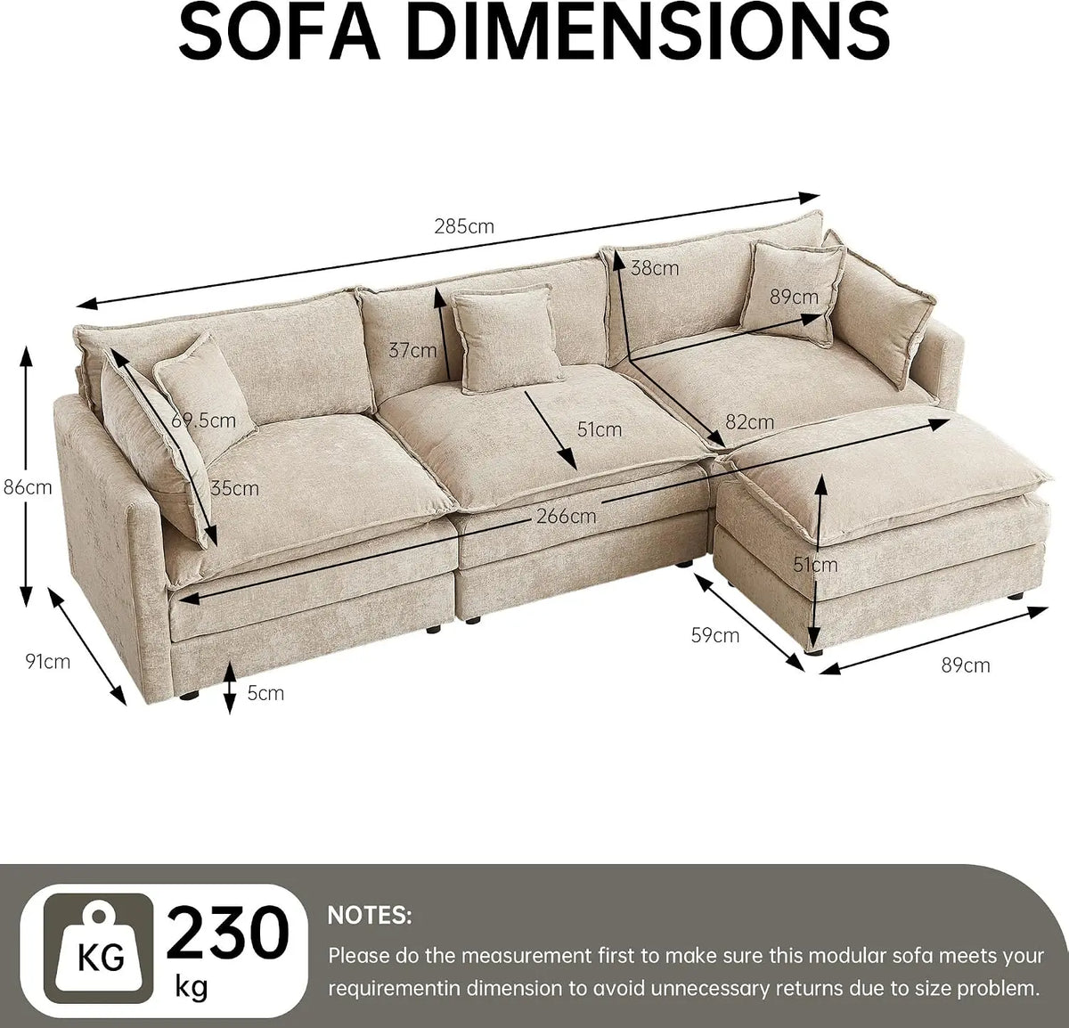 L Shaped Coud Sofa