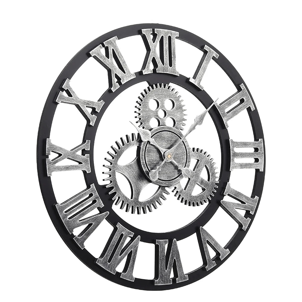 Silver Skeleton Wall Clock