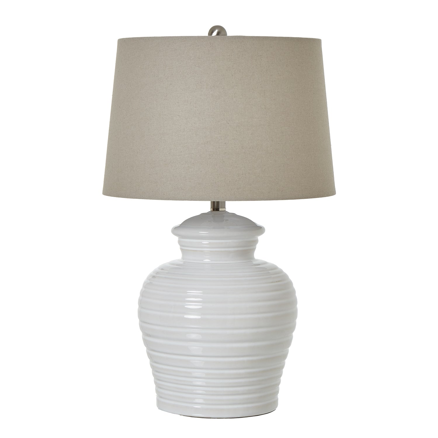 White Cove and Corner signature ribbed Lamp